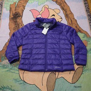 Eddie Bauer Down Jacket Women's XXL Purple 80/20 650 Fill Power Puffer NWT